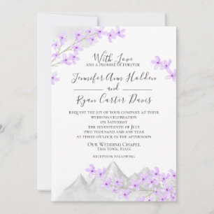 Invitación Boda Purple Lilac Mountain