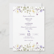 Boda Purple Rustic Wildflowers