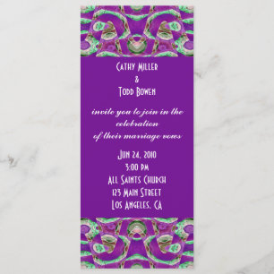 Invitación boda púrpura