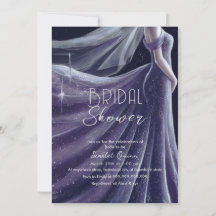 boda púrpura vestido ducha de novia #3