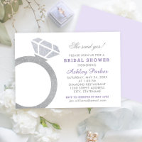 Boda Purpurina  de anillo de diamantes morado duch