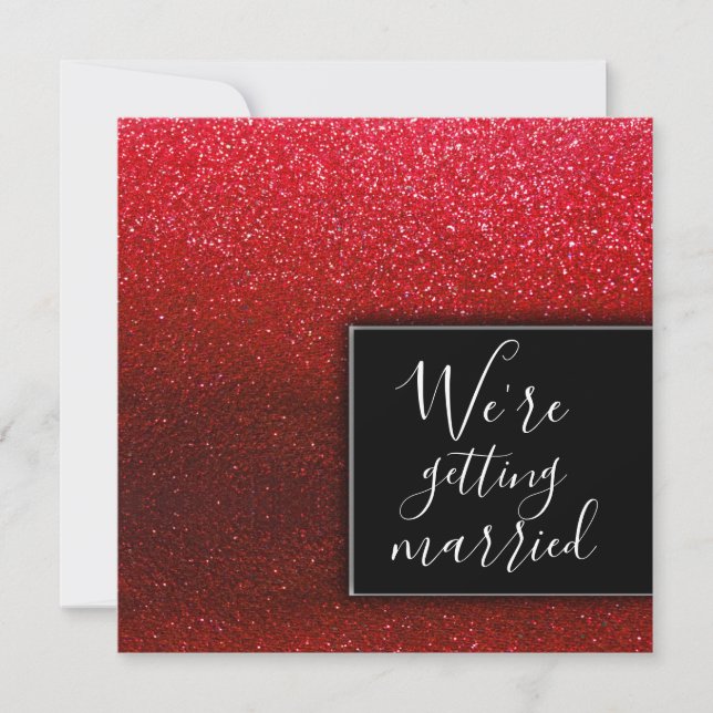 Invitación Boda Purpurina moderno y elegante elegante elegant (Anverso)