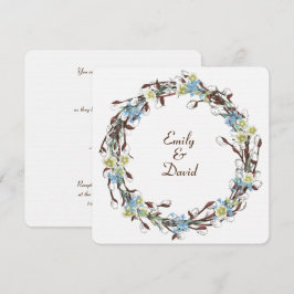 Invitación Boda Pussy Willow Wreath