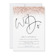 Boda QR Brillo Rosa Dorado Nosotros Hacemos