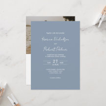 Boda QR de código QSVP de la foto azul del presupu