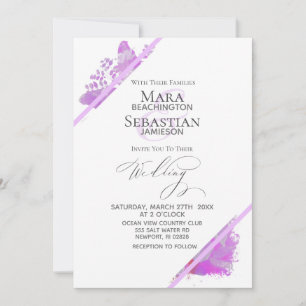 Invitación *~* Boda QR floral de mariposa Peony Floral RSVP A