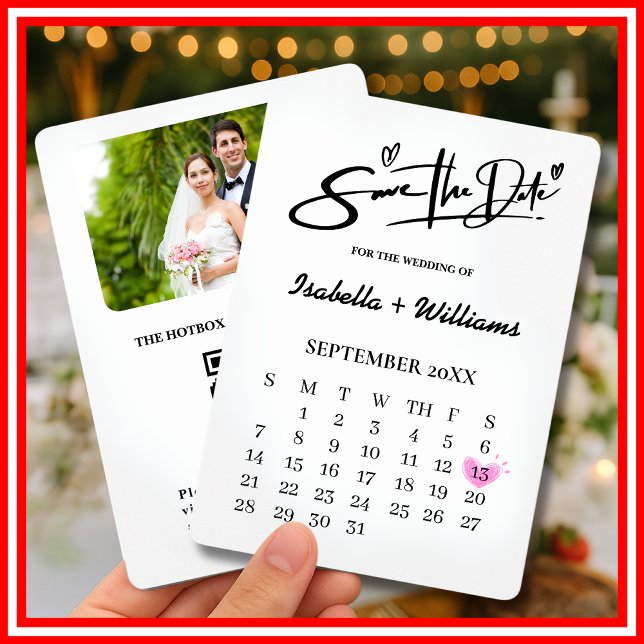 Invitación Boda QR moderno simple negro y blanco (Subido por el creador)