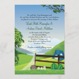 Invitación Boda que acampa