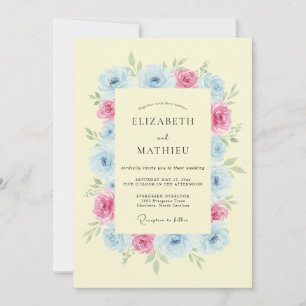 Invitación Boda Radiante de Amarillo Botón de Primavera
