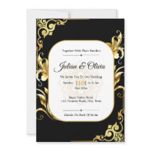 Boda Real de Lujo Negro y Dorado