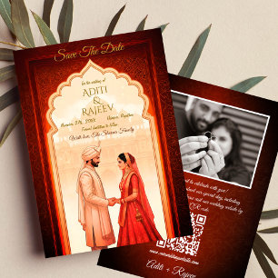 Invitación Boda Real del Palacio Indio Salven El Código QR De