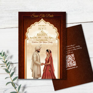 Invitación Boda Real del Palacio Indio Salven El Código QR De