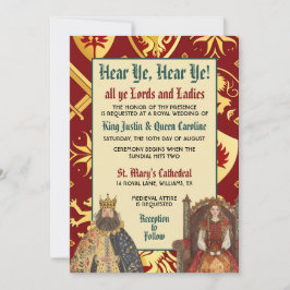 Invitación Boda Real del Renacimiento Medieval