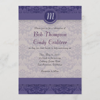 Invitación Boda real morada Damasco