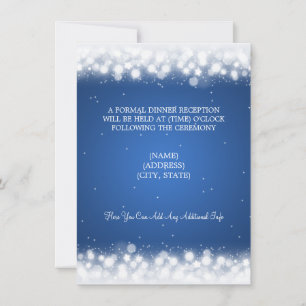 Invitación Boda Recepción Magic Sparkle Blue