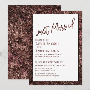 Invitación Boda Recién Casados Recepción Letra a Mano Dorado