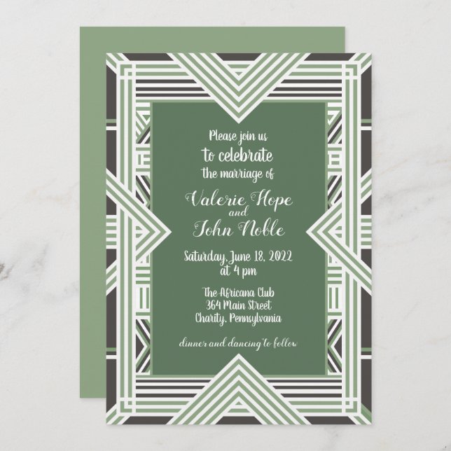 Invitación Boda recordado de África (Anverso / Reverso)