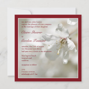 Invitación Boda Red Cherry Blossom