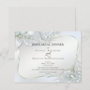 Invitación BODA REHEARSAL   Icy Blue Shimmer