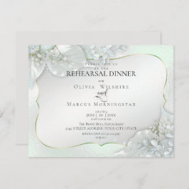Invitación BODA REHEARSAL | Shimmer verde honeydew