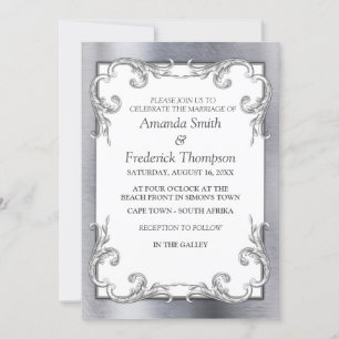 Invitación Boda Relieve metalizado-oro-plata-latón
