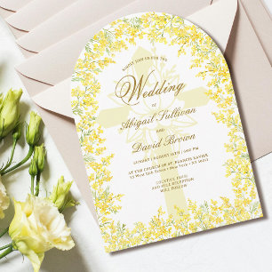 Invitación Boda Religiosa Arco de Mimosa