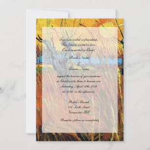 Invitación Boda religiosa. Sauces al atardecer