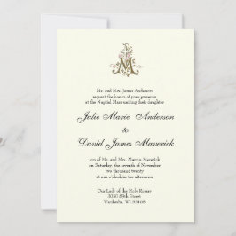 Invitación Boda religioso de la Cruz Maria Católica