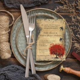 Invitación Boda Renacentista Medieval del Árbol del Corazón R