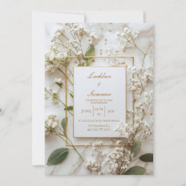 Invitación Boda respiratorio mínimo para el bebé