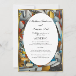 Invitación Boda Resumen colorido elegante moderno
