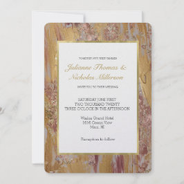 Invitación Boda Resumen de Glam Gold