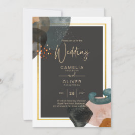 Invitación BODA Resumen de los tonos de la Tierra del PRESUPU