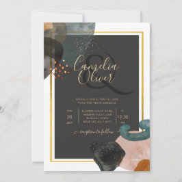 Invitación BODA Resumen de los tonos de la Tierra del PRESUPU