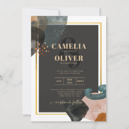 Invitación BODA Resumen de los tonos de la Tierra del PRESUPU