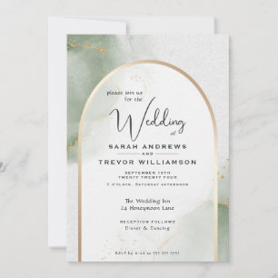 Invitación Boda Resumen de Sage Muted