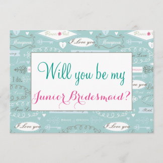 Invitación Boda retra usted será dama de honor menor