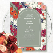 Boda Retro Boho Verde Salvia Verano Otoño Atrevido