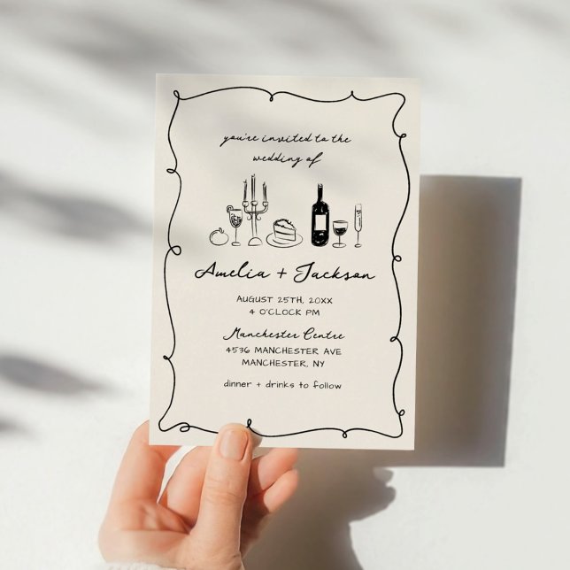 Invitación Boda Retro, capricho y Moda de mano (Subido por el creador)