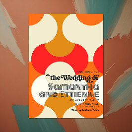 Invitación Boda retro de amor incansable