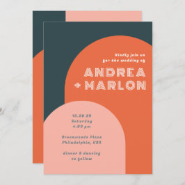 Invitación Boda retro de Arch Groovy moderno