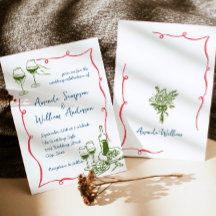 Boda retro de escrúpulos dibujados a mano