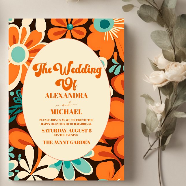 Invitación Boda Retro de los 70  (Subido por el creador)