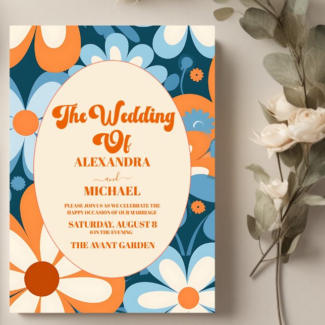 Invitación Boda Retro de los 70 (Subido por el creador)