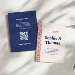 Invitación Boda retro de mediados del siglo