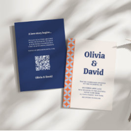 Invitación Boda retro de mediados del siglo