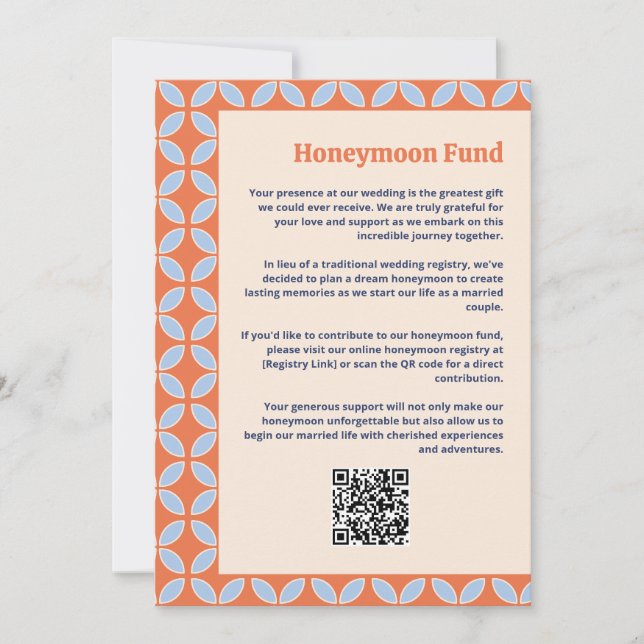 Invitación Boda retro de mediados del siglo (Anverso)