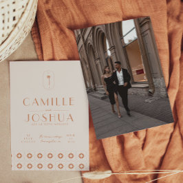 Invitación Boda retro de resorte de palma