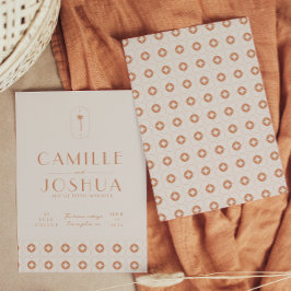 Invitación Boda retro de resorte de palma