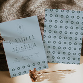 Invitación Boda retro de resorte de palma